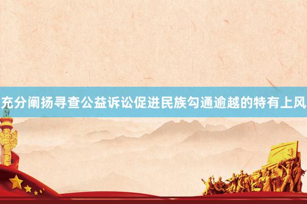 充分阐扬寻查公益诉讼促进民族勾通逾越的特有上风